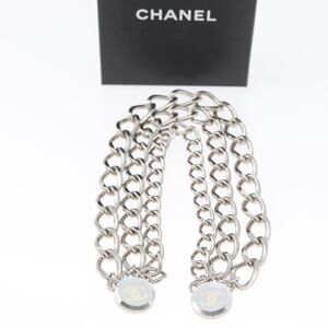 Chanel Metal CC Logo Chain Clip For Costumes Belt Silver